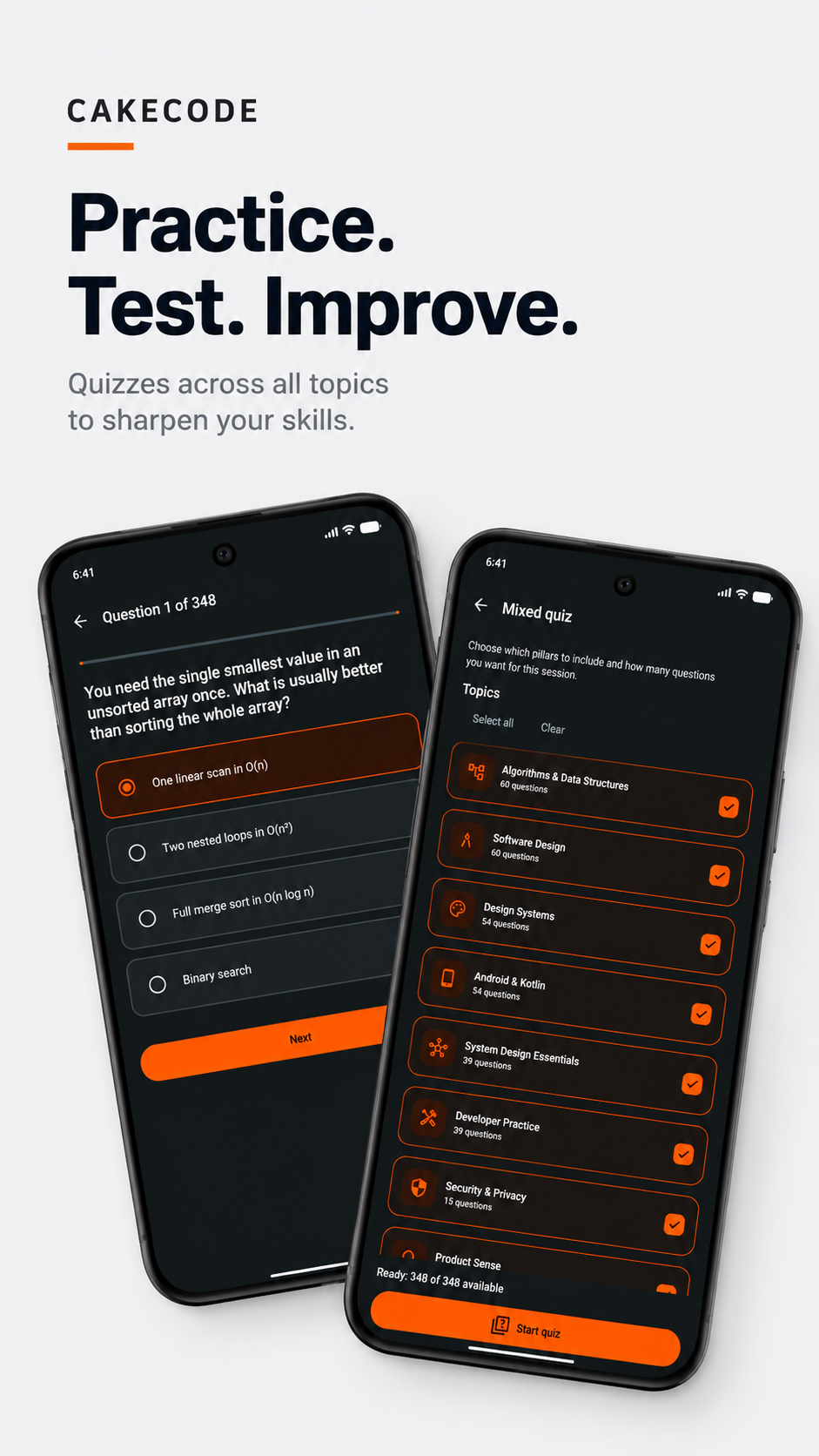CakeCode — Quiz practice