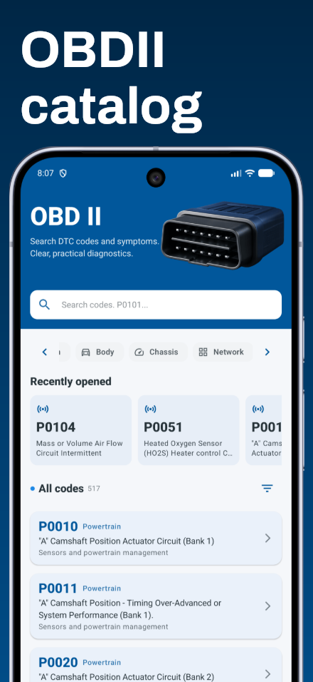 Quickar — OBDII catalog